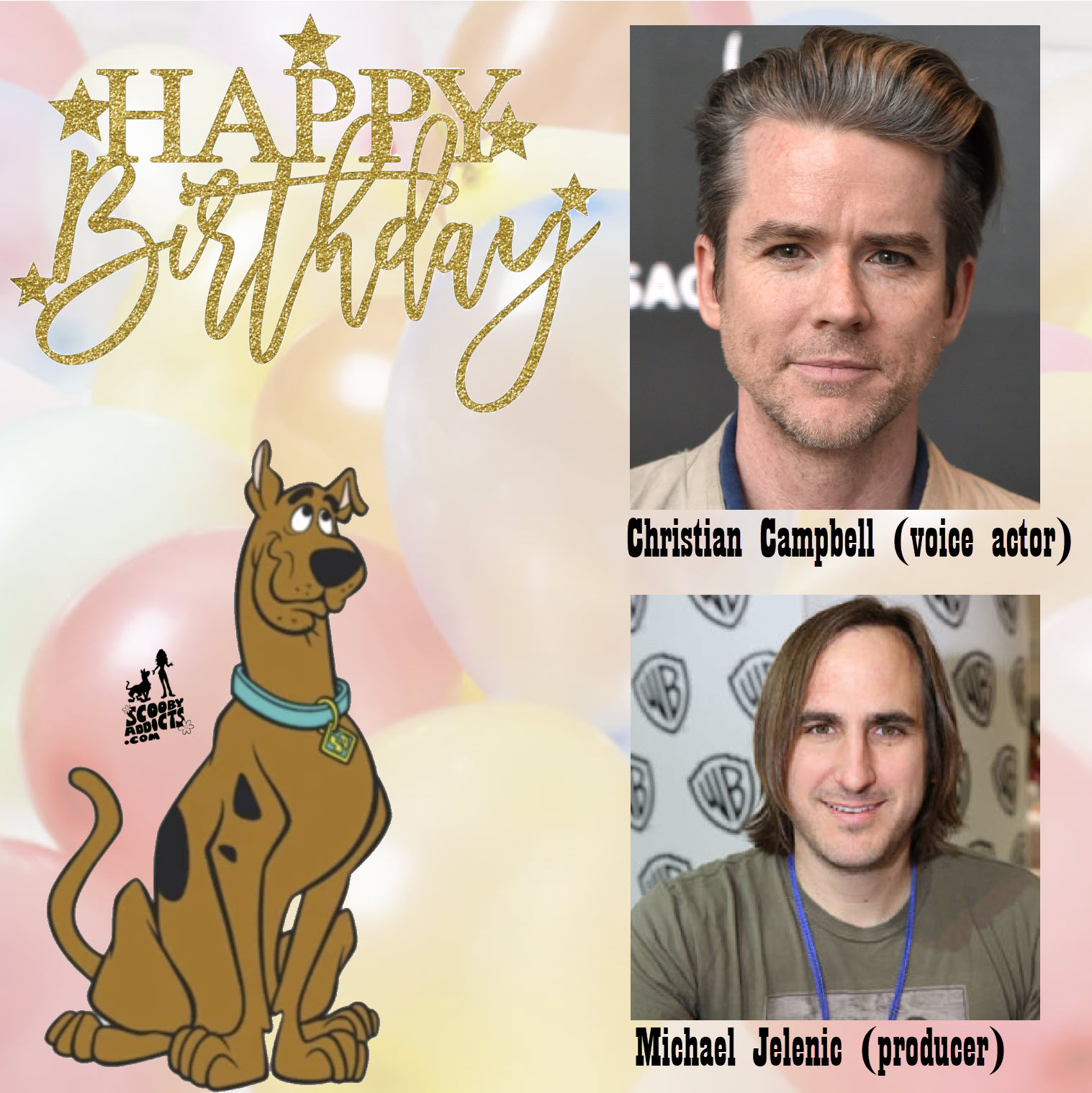 Birthdays - May 12 HAPPY BIRTHDAY Christian Campbell
Michael Jelenic 