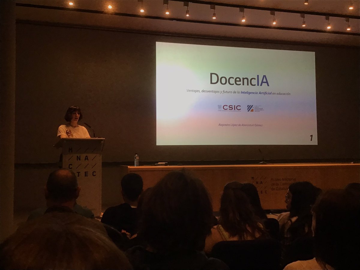 CRPTerrassa's tweet photo. Tornem al @MNACTEC per una formació per l’alumnat d’ESO participant en la II Lliga de Debat Mnactec a #Terrassa.
“Ventajas, desventajas y futuro de la Inteligencia Artificial en la Educación” a càrrec de l’Alejandra López de Aberasturi, professora agregada en Física de @CanalUGR https://t.co/U5gUFRhuQ8