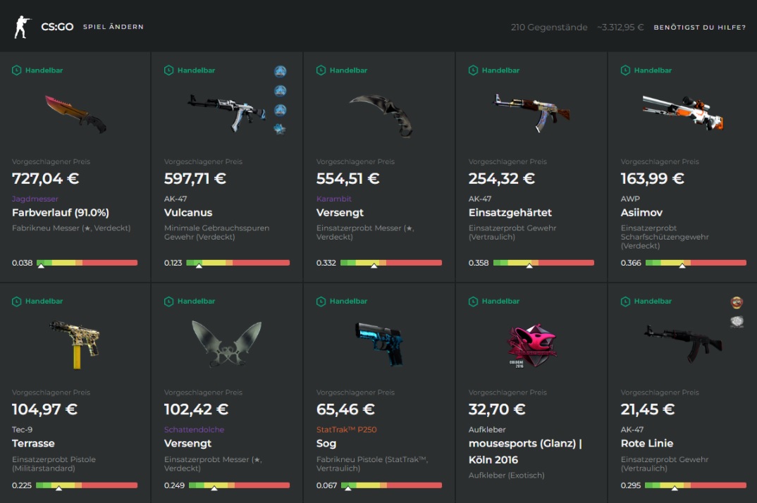 Für 2700 € gebe ich mein komplettes Invetar ab ... würde mir gern meinen neuen Gaming PC finanzieren <a href="/MontanaBlack/">GetOnMyLvL</a> csgobackpack.net/index.php?nick…