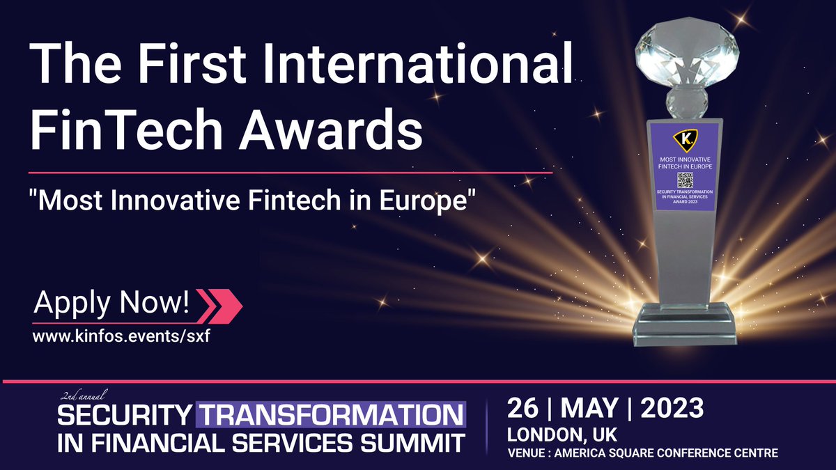 Calling all FinTech! Introducing the first International FinTech Award to celebrate innovation in the field of security & fraud risk and recognize the most innovative FinTech. Apply now: bit.ly/42S8CwD Or email us at max@kinfos.events #sxf23 #kinfosevents #fraudrisk