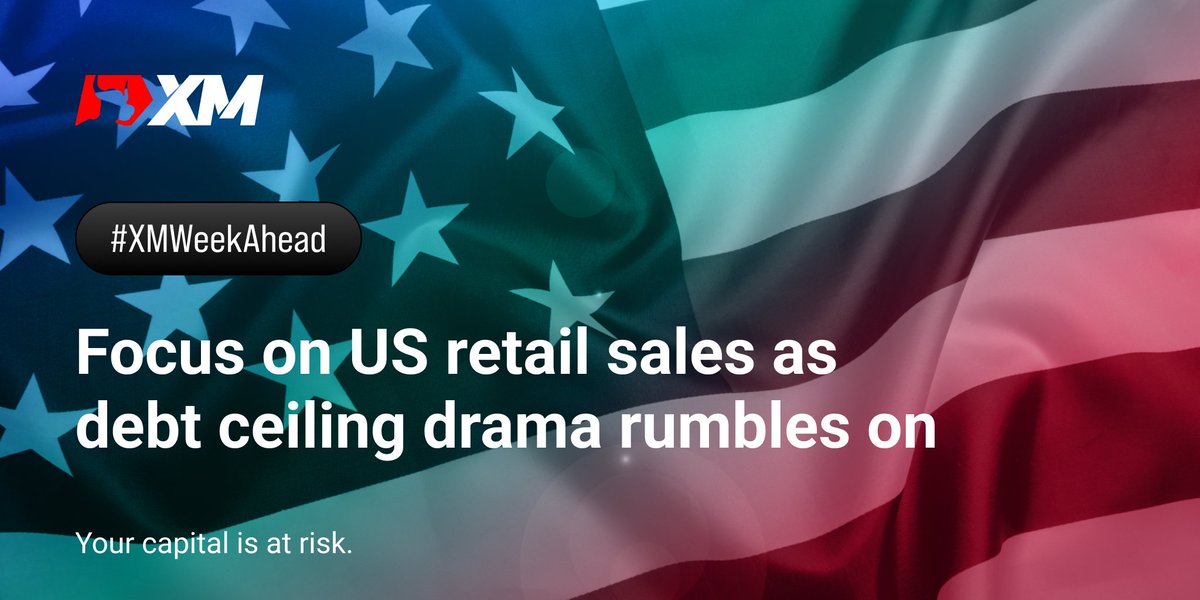XM_COM's tweet photo. Another exciting week lies ahead for #FX markets with the release of US retail sales, the ongoing #debt ceiling drama, and #elections in #Turkey. What's the outlook for #USD and how could these events unfold?
Our weekly editorial π https://t.co/nqyA9x0Q3Q
#XM #XMWeekAhead https://t.co/bHrwZGbkJO