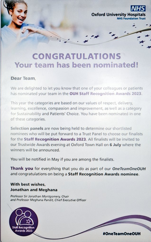 OUH Acute Neuroscience Therapy Group (@ouh_nipstherapy) on Twitter photo We are very proud to have been nominated for this award and recognition of all the hard work from the team this year so far.
<a href="/ouh_therapies/">OUH Therapies</a> <a href="/BellidoLiz/">Liz Bellido</a>
#proud #AHP We are very proud to have been nominated for this award and recognition of all the hard work from the team this year so far.
<a href="/ouh_therapies/">OUH Therapies</a> <a href="/BellidoLiz/">Liz Bellido</a>
#proud #AHP