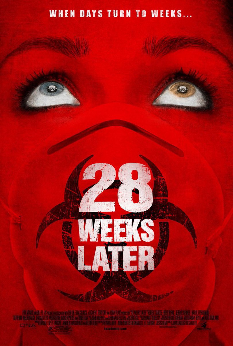 🎬MOVIE HISTORY: 16 years ago today, May 11, 2007, the movie '28 Weeks Later' opened in theaters!

#RobertCarlyle #RoseByrne #JeremyRenner #HaroldPerrineau #CatherineMcCormack #MackintoshMuggleton #ImogenPoots #IdrisElba #JuanCarlosFresnadillo