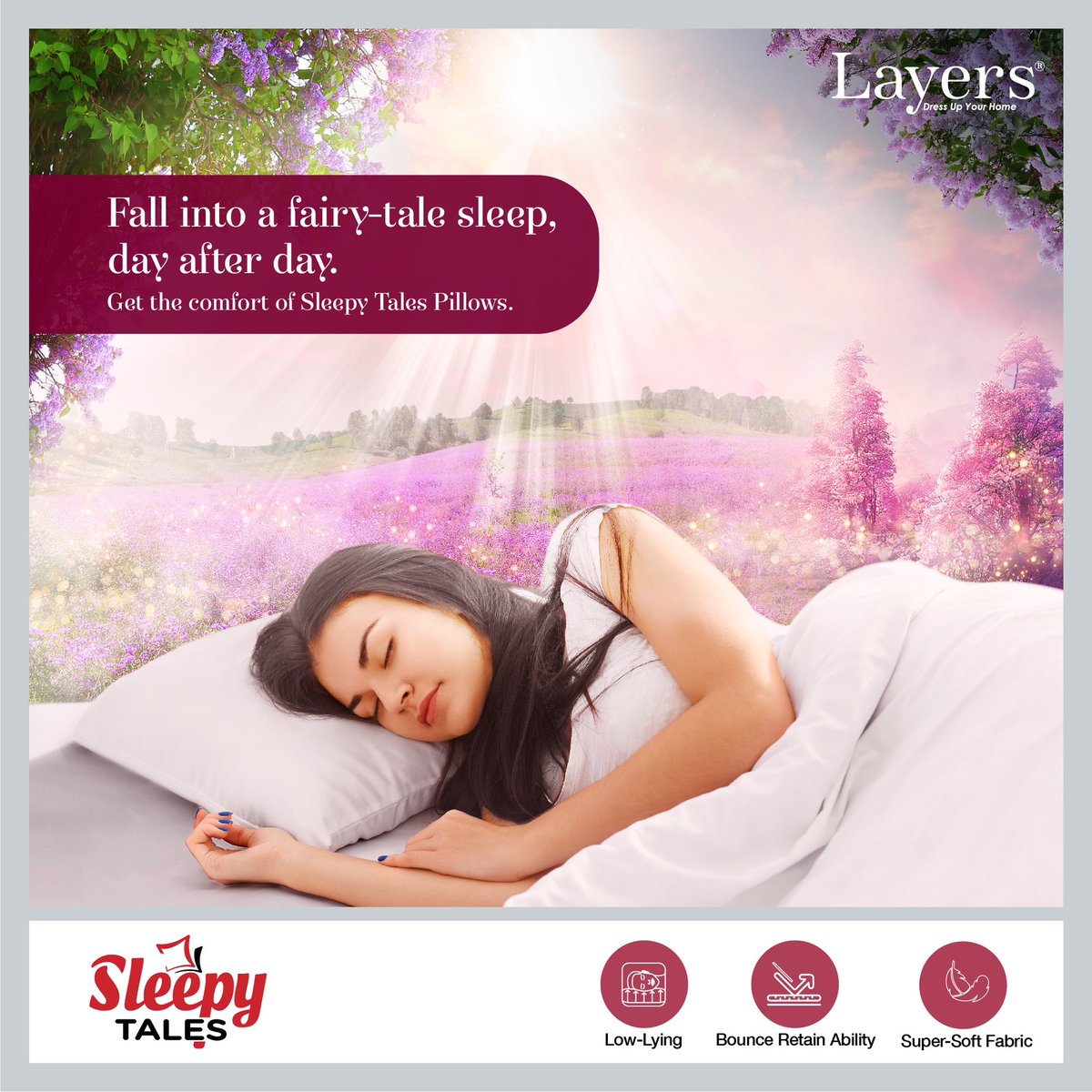 Get yourself easy-wash pillows that keep you stress-free. Try out the Sleepy Tales pillows from Layers, a joy to experience.
#Softpillows #pillowrange #newcollection #SleepyTalesPillows #comfortable #homedecor #Bedsheets #Towels #pillows #comforters #DressUpYourHome #layers