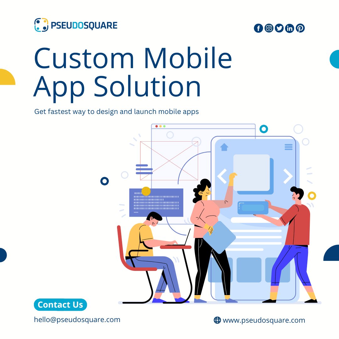 pseudosquare1's tweet image. We provide our clients with the best possible custom-built mobile app experience. 
Contact us:
hello@pseudosquare.com

#pseudosquare #customsoftwaredevelopment #custommobileapp #custommobileappdevelopment 
#webdesigners