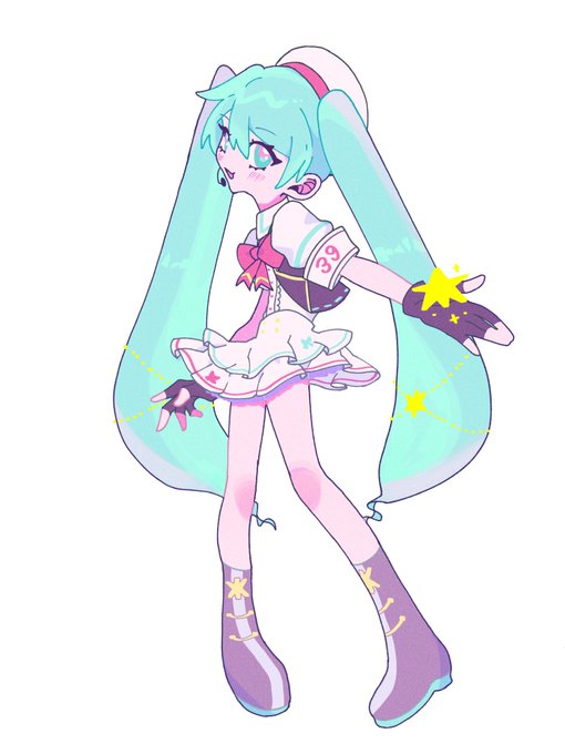 #サイバーxアイドル初音ミク誰デザ 誰デザ企画参加しました 私がデザインしたミクさんはどれかぜひ予想してみてください ツリーに投票お願いします