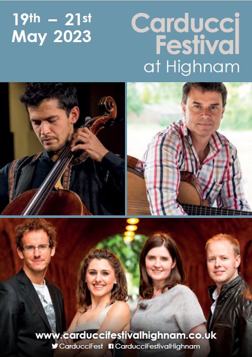 1 week to go! Come and join us in #Highnam next weekend for 4 wonderful concerts with <a href="/CarducciQuartet/">Carducci Quartet</a> <a href="/MartinRoscoe1/">Martin Roscoe</a> <a href="/ashokklouda/">Ashok Klouda</a> &amp; <a href="/craig_ogden/">Craig Ogden</a>. Tickets still available at carducciquartet.com/festivals but selling fast, particularly for Friday. #highnam23 #gloucester #gloucestershire