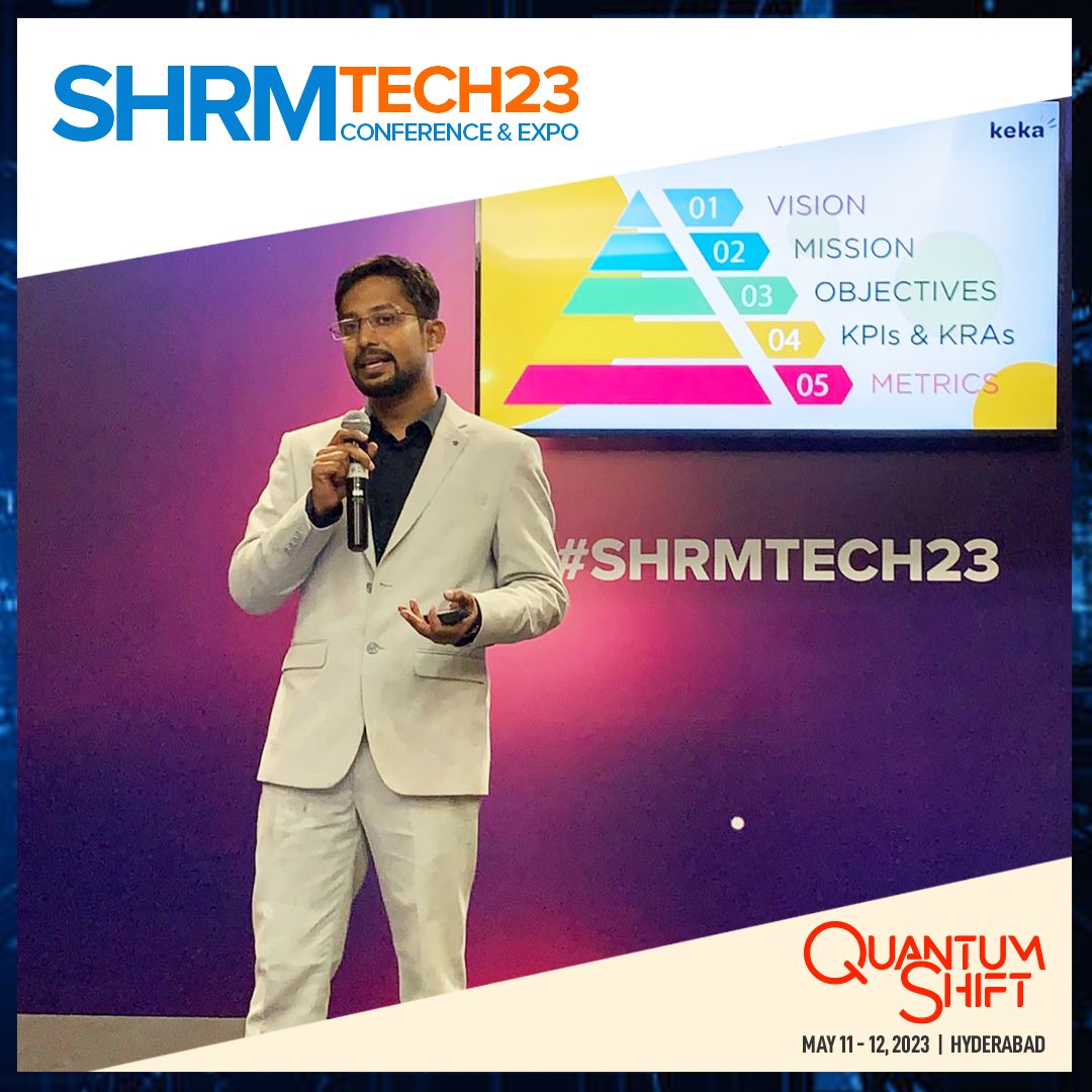 SHRMindia's tweet photo. โThe process of goal setting will help improve the motivation of the workforce overtime
Once they realize the value of 'why' , associates will push themselves to get things doneโ
- Kshitiz Sachan
#SHRMTECH23 #QuantumShift #Technology #WorkTech #HR #HRStrategy https://t.co/elvnkGMxde