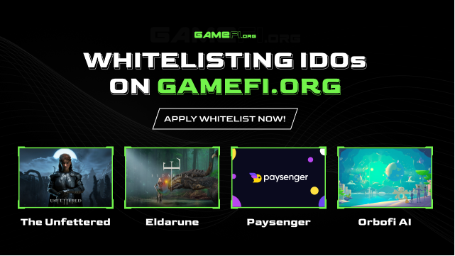 GameFi_Official's tweet photo. Many IDO pools are open for whitelist registration on https://t.co/IYrBuYJr4Y now 😎 

🔥Hurry up and apply here https://t.co/PVsqSuhUW8

@unfetteredgame
@PlayEldarune
@Ego_Paysenger
@Orbofi

#GameFi_IDO https://t.co/sOSK3VlLB4