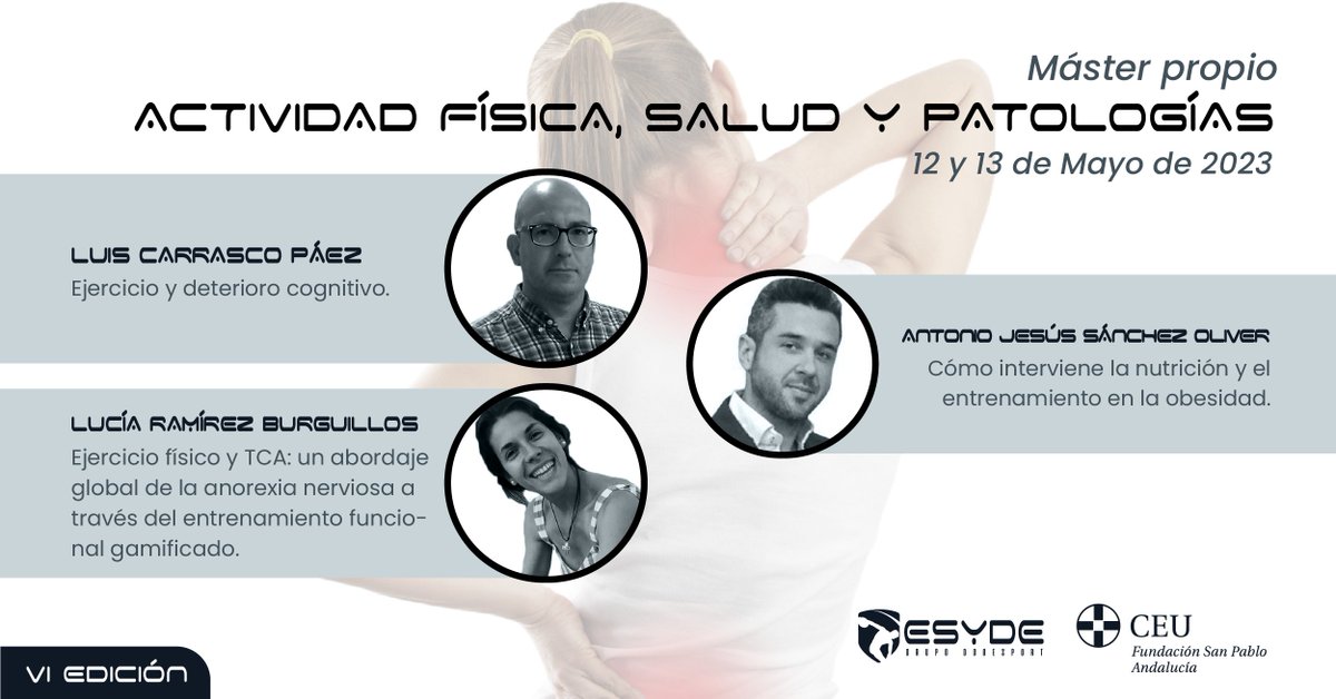 ESYDE_Formacion's tweet photo. ¡Os presentamos a los profesores de nuestros másteres de este fin de semana!💪
Un placer poder contar con todos vosotros/as e ir de la mano de @CEUAndalucia. https://t.co/OKfrd0CQhD
