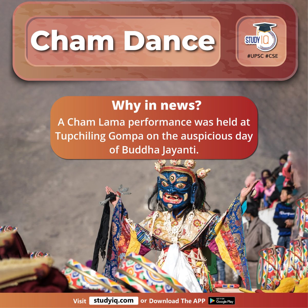 upsciq's tweet photo. Cham Dance
#chamdance #chamlamaperformance #tupchilinggompa #buddhajayanti #schoolofbuddhism #yogachara #whyinnews #lama #tibet #evilforces #meditation #kagyedchaam #pangtoedchaam #upsc #cse #ips #ias https://t.co/MY4CnAAZNR