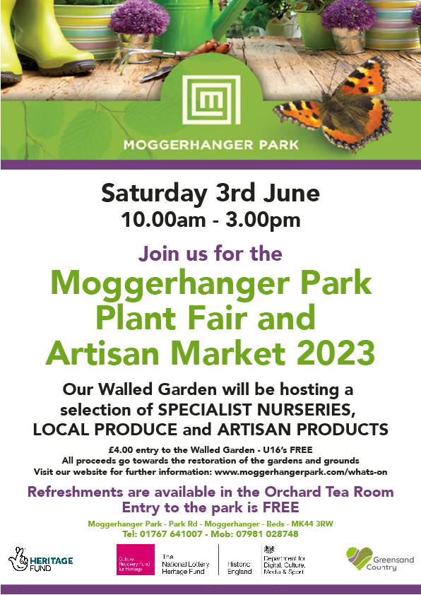 Save the date ! see website for further details moggerhangerpark.com/whats-on
<a href="/HertsHPS/">Herts HPS</a> @BedsHPS <a href="/BiggyChronicle/">BiggleswadeChronicle</a> <a href="/Plantheritage/">Plant Heritage</a> <a href="/MoggParkFriends/">Moggerhanger Friends</a> <a href="/BedshourEvents/">#BedsEvents</a> <a href="/BedsLive/">BedfordshireLive</a> <a href="/Beds_Gardens/">Bedfordshire Gardens Trust</a> <a href="/inandaround2018/">InandAround Bedford</a> <a href="/MoggerhangerPK/">Moggerhanger Park</a>