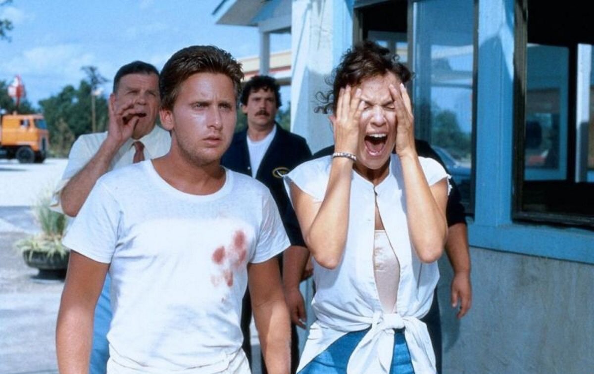 Happy Birthday to Emilio Estevez !  Seen here in Maximum Overdrive 