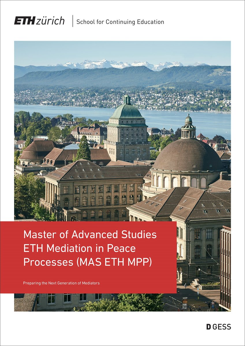CSS_ETHZurich's tweet photo. 📢APPLY NOW! The application period for the next cycle of the MAS ETH Mediation in Peace Processes is still open. Apply until July 31, 2023.
For more information or to submit an application for admission to the program, click here: https://t.co/ylb8mow7eU #MediationCSS https://t.co/iub3NbRJuJ