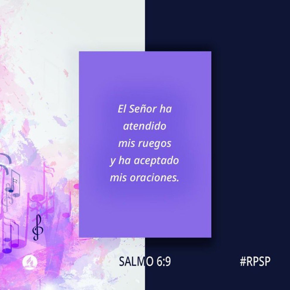 #rpsp | 12 de Mayo 
“Ten misericordia de mí, oh Jehová, porque desfallezco. Sáname, oh Jehová” Sal 6:2

Después de orar, confiemos que Dios nos escuchó y obrará según su voluntad! 🙏🙏