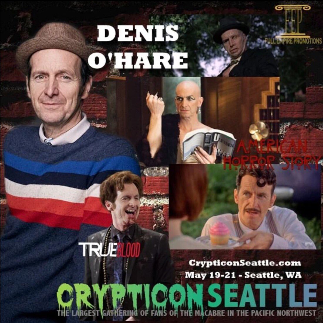 denisohareOnFB's tweet image. One more week until @denisohare hits #Seattle ! He’ll be at @crypticon next weekend so don’t miss him if you’re in the area CrypticonSeattle.com #Crypt23 #AHS12 #AQuietPlace #TrueBlood