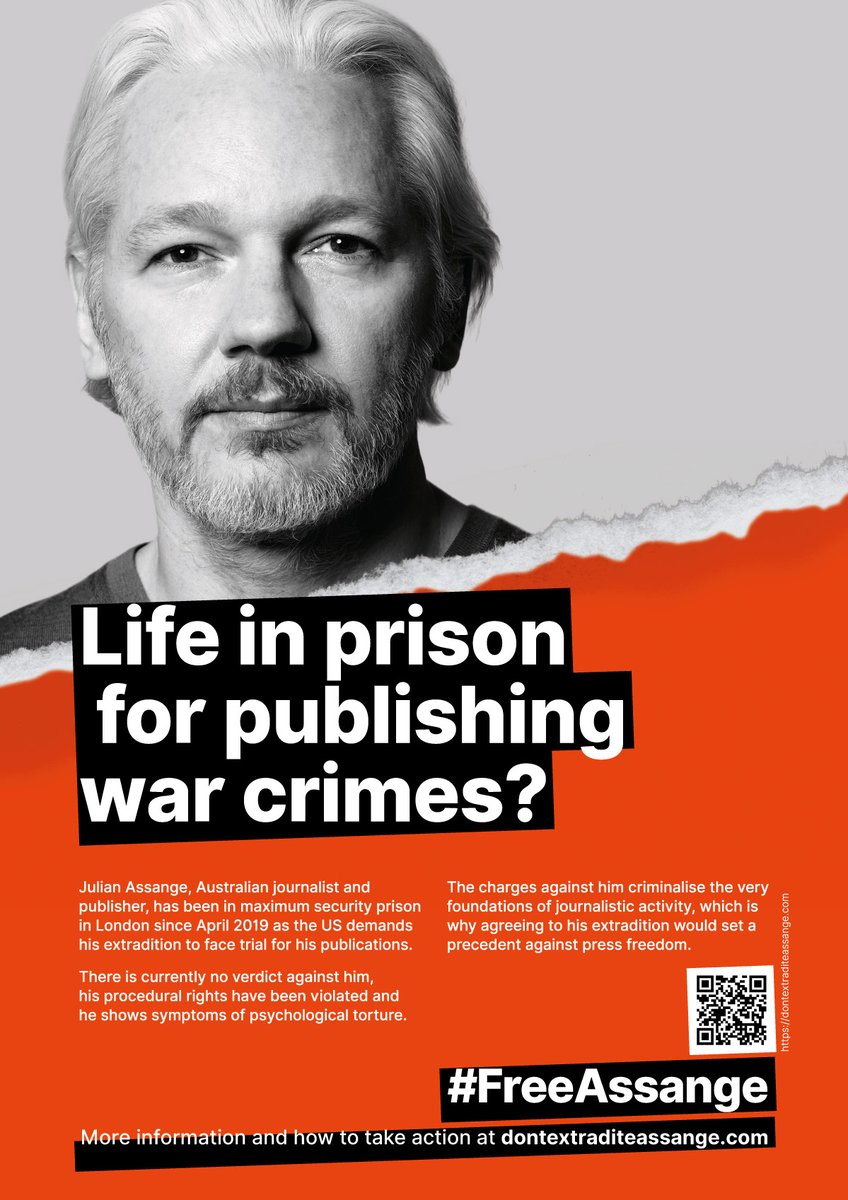 DElleishere's tweet photo. 🚨🚨1,492 days.
This is how many days Julian has been locked up in #Belmarsh
1,492 days.
#PublishingIsNotACrime
#FreeAssangeNOW https://t.co/isI7iVkkxd