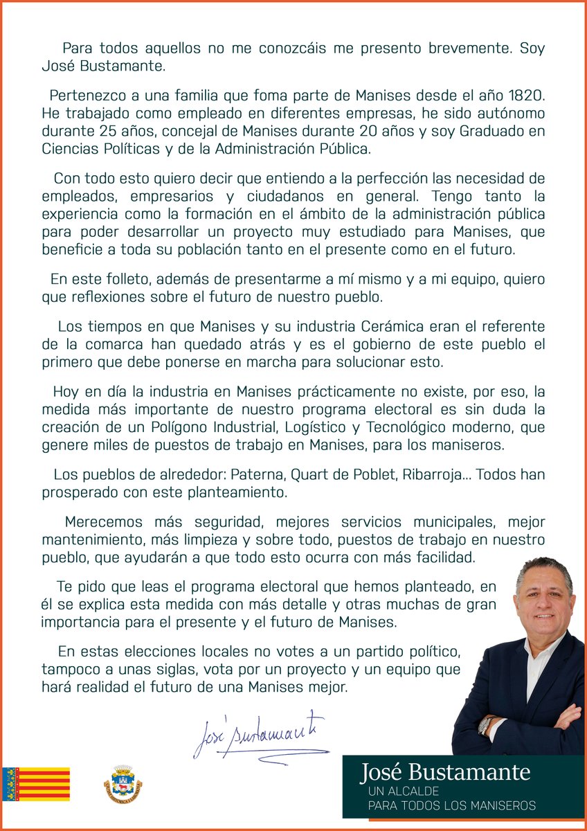 CsManises's tweet photo. Programa Electoral: https://t.co/BUcvy9FqKj

Un proyecto para el presente con la mirada puesta en el futuro.

¡MANISES NECESITA MEJORAR! https://t.co/of0ogOGNT0