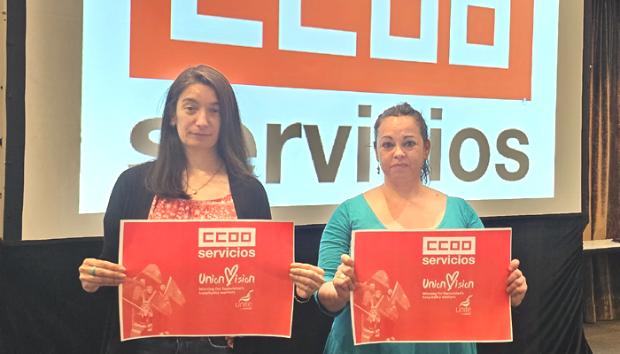 serviciosccoo's tweet photo. 🪧 Queremos que la voz de las trabajadoras y los trabajadores de hostelería en #Eurovision2023 suene más alto que la de Blanca Paloma o Loreen porque sabéis que es lo que quieren ganar: ¡unas condiciones de trabajo más justas! ✊
Eaea #UnionVision #VisiónSindical https://t.co/FHtpIfrN0D