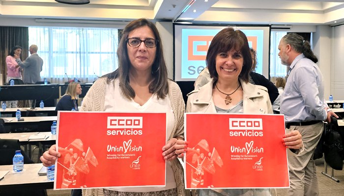 serviciosccoo's tweet photo. 🪧 Queremos que la voz de las trabajadoras y los trabajadores de hostelería en #Eurovision2023 suene más alto que la de Blanca Paloma o Loreen porque sabéis que es lo que quieren ganar: ¡unas condiciones de trabajo más justas! ✊
Eaea #UnionVision #VisiónSindical https://t.co/FHtpIfrN0D