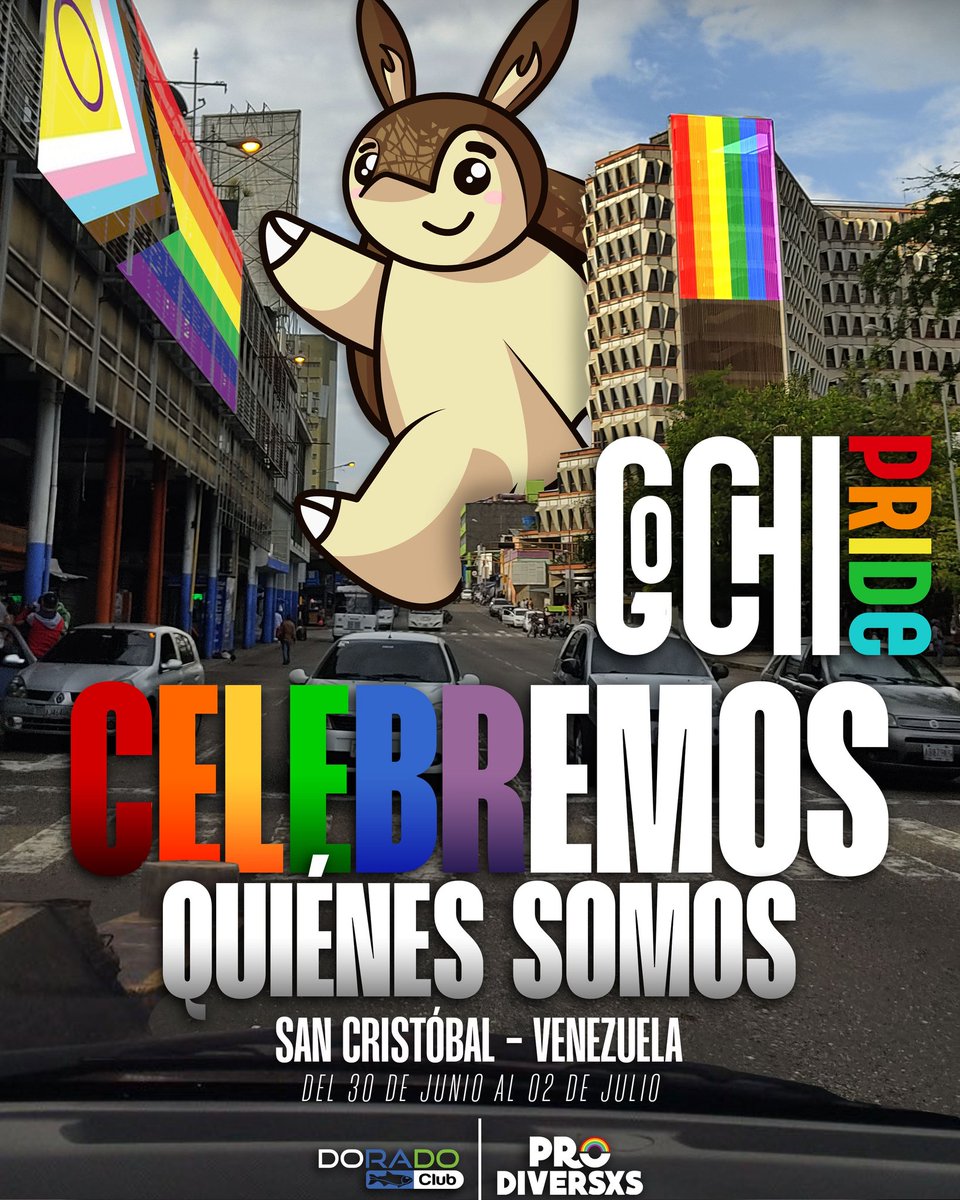 prodiverses's tweet photo. 🏳️‍🌈 ¡ATENTXS! 🏳️‍🌈
📢 #Tachira Desde ya agenda los días 30 de #Julio, 01 y 02 de #Julio para disfrutar del #GochiPride edición 2023 en el @eldoradoclubsc desde las 2pm hasta las 10 y 30 pm. 💅
.
Con mucha alegría un año más con entusiasmo 🎉👯🌈 #CelebremosQuienesSomos https://t.co/3nla2w9RLx