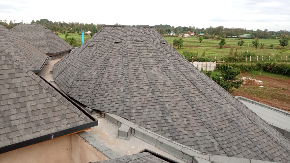 Our Tegola Canadese shingles can take any shape of the roof.
This is a recently completed project in the land of the Mt. Kilimanjaro. The Client was very pleased.
Contact us today for all your roofing needs, we got you covered