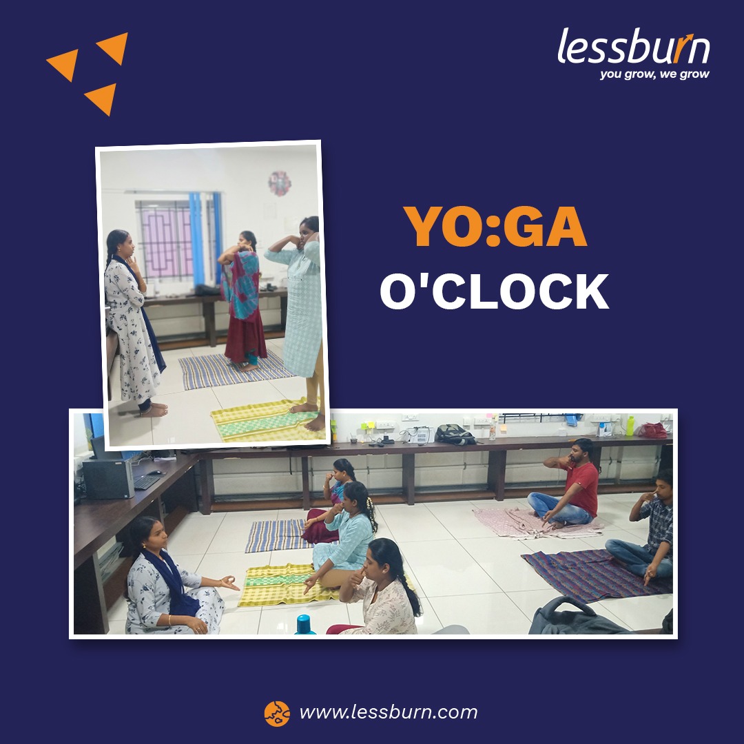 lessburn's tweet photo. Professional #YogicTherapy offered by #lessburn, a wellness programme for the mental and physical #Wellbeing of employees, was organized at Joshy Towers in Coimbatore. It was implemented for individualized batches of smaller groups in order attain utmost efficacy! https://t.co/bu30womLds