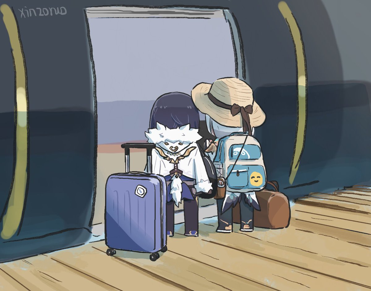 xinzoruo's tweet photo. Can you take us to Luofu? Please～～🤩
#Yelan #Shenhe #PomPom https://t.co/TbX3FiYUym