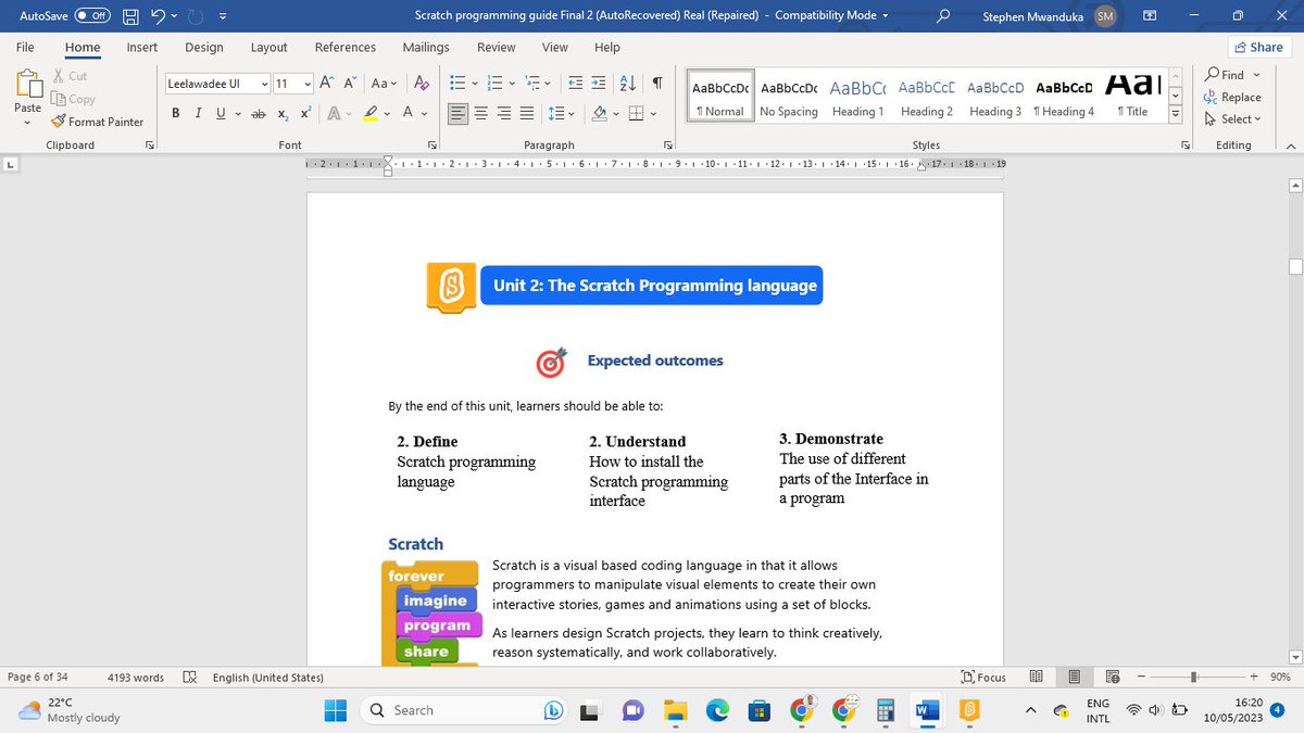 SteveMwanduka's tweet image. As we close the week, here is celebration of the #ScratchWeek. I created a simple guide that will be useful to all learners as we delve into coding with a playful experience. In this I have included many activities with @makeymakey and @microbit_edu @scratch @mres @nrusk1