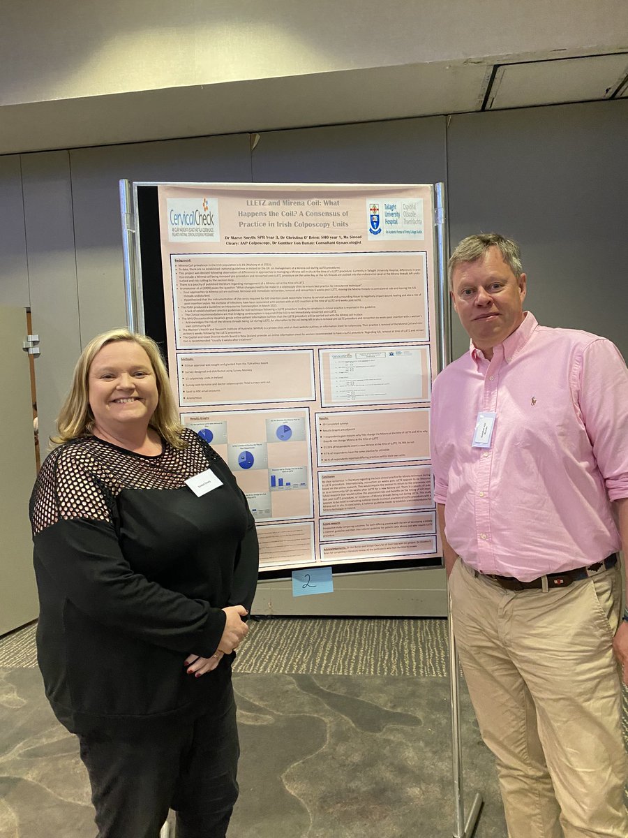 Thrilled to be author of one poster and collaborator on another together with a wonderfully supportive lead clinician Dr Gunther Von  Bunau come join us at the colpscopy clinic in Talllaght candidatemanager.net/cm/p/pJobDetai… #TUHWorkingTogether #colpconference23