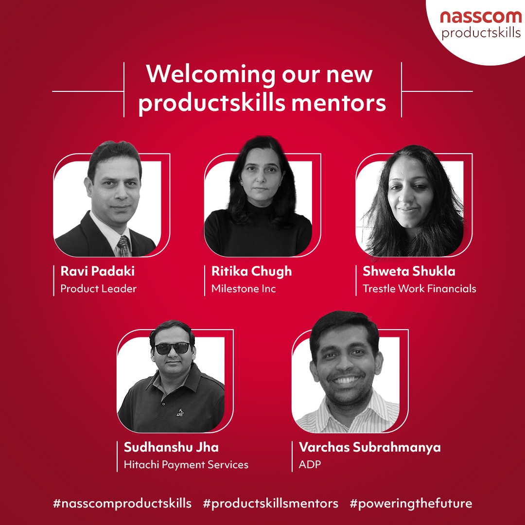 #nasscom is pleased to announce that 20 #tech leaders from the Indian Tech ecosystem have onboarded as new #mentors of our #productskills program. 

We thank them for their commitment to encouraging tech talent for the future.

#ProductManagers #IndiaProductified