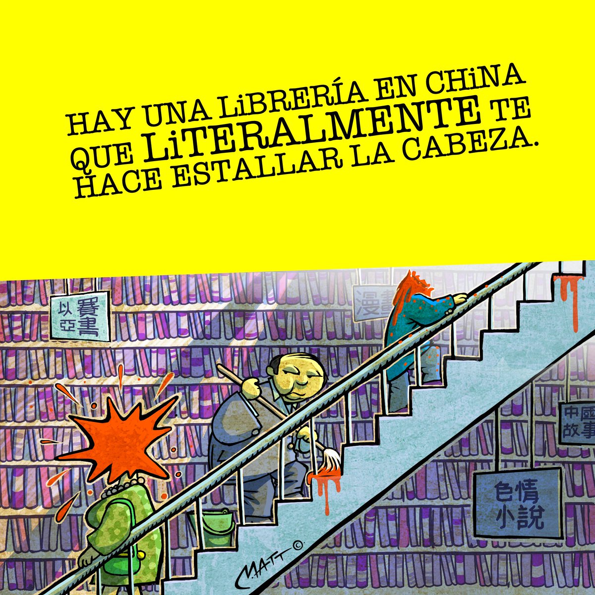 La Ventana (@laventana) on Twitter photo 🔴🚨¡Arranca la #UVI con los mejores gazapos seleccionados por <a href="/IsaiasLafuente/">Isaías Lafuente Zorrilla</a>!
👉🏽Hay una librería en china que literalmente te hace estallar la cabeza
🖌Viñeta de <a href="/matt_matera/">Carlos Matera Matt</a>
Síguelo desde las 17h
x.com/i/broadcasts/1… 🔴🚨¡Arranca la #UVI con los mejores gazapos seleccionados por <a href="/IsaiasLafuente/">Isaías Lafuente Zorrilla</a>!
👉🏽Hay una librería en china que literalmente te hace estallar la cabeza
🖌Viñeta de <a href="/matt_matera/">Carlos Matera Matt</a>
Síguelo desde las 17h
x.com/i/broadcasts/1…