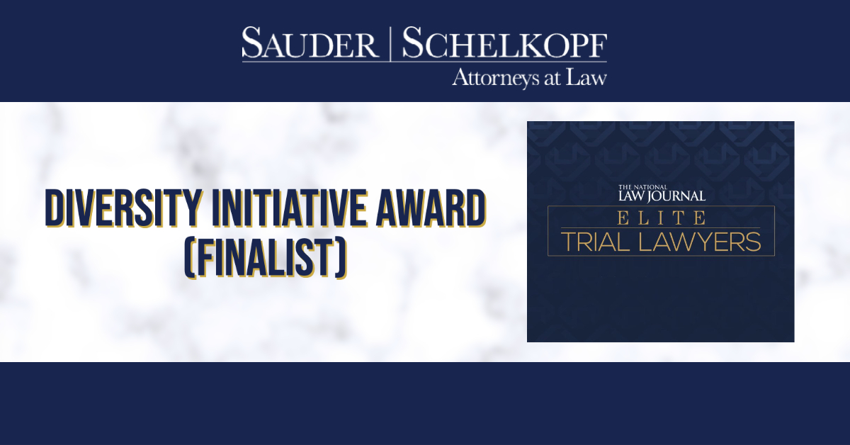 Sauder Schelkopf Recognized by The National Law Journal’s Elite Trial Lawyers as a finalist for the #Diversity Initiative Award
sauderschelkopf.com/sauder-schelko…