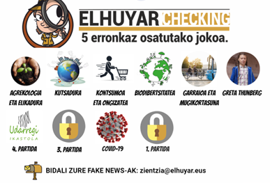 ElhuyarZientzia's tweet photo. 📚#STEAMHezkuntza 

#ElhuyarChecking jokorako partida berria prest dago! 

Partida honetan agroekologia eta elikadura jorratuko dira.     

Animatu jolastera🔗:  https://t.co/hUFcNYIngR……   

#EkonomiaSustapena @gipuzkoa https://t.co/bZ1CEMD0lb