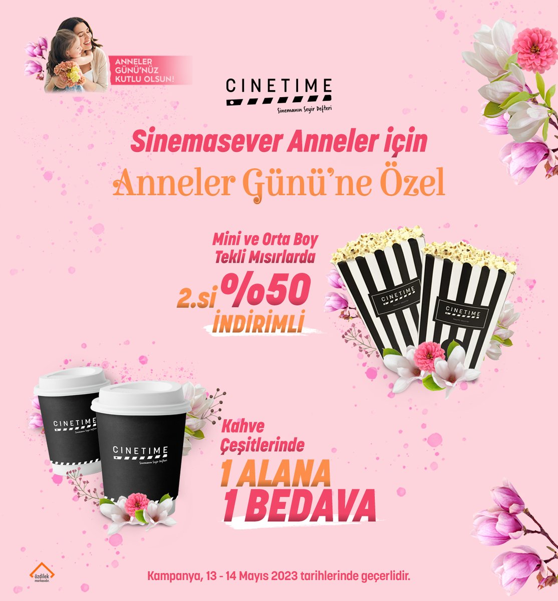 ozdilekavm's tweet image. Anneler Günü'ne özel 13-14 Mayıs tarihlerinde mini ve orta boy tekli mısırlarda 2.si yarı fiyatına 🍿, kahve çeşitlerinde ise 2. kahve ikramımız. ☕

#Özdilek #Cinetime #AnnelerGünü #Yaşam #Vizyondakiler #Sinema