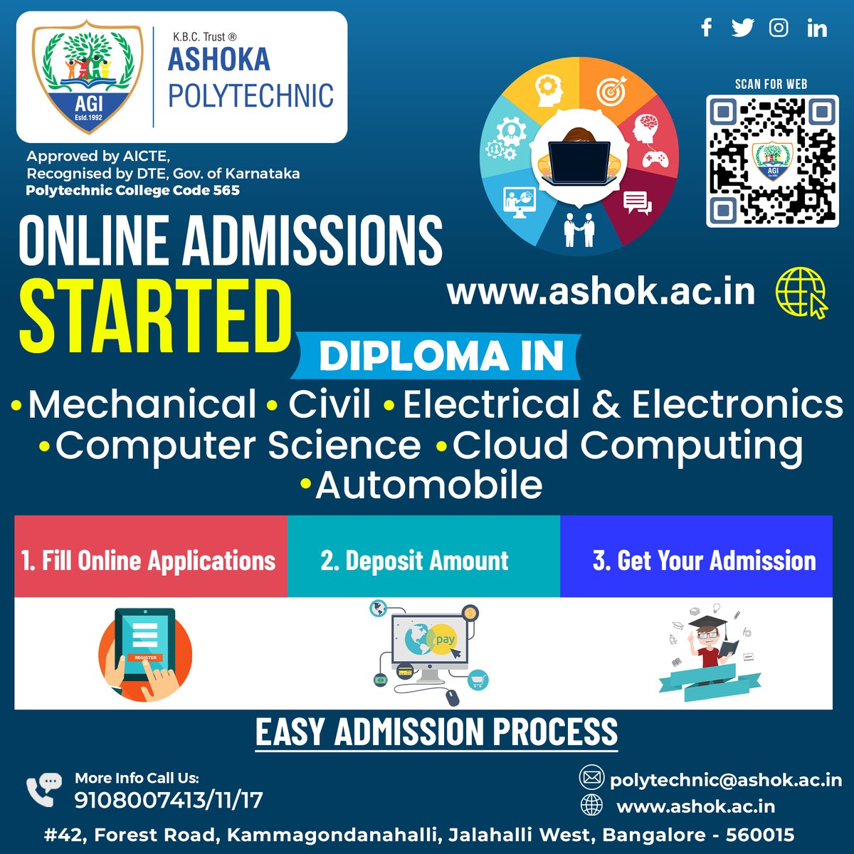 ashok_goi's tweet image. Online Admissions Started
Enroll Now!!
Course offered

Diploma in ,
&amp;gt;Mechanical
&amp;gt; Civil
&amp;gt; Electrical &amp;amp; Electronics
&amp;gt; Automobile
&amp;gt; Computer Science
&amp;gt; Cloud Computing

For More Details Please call on the given number are visit our Website.
#ashokpolytechnic
.
.
#ashok #ashokgroup