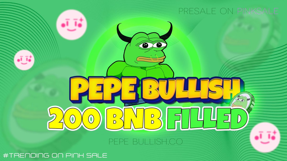 📣 200 BNB LOADED 📣

We've made it with 400+ contributors!

👉 Don't stop! Buy now: pinksale.finance/launchpad/0xb9…

#memecoin