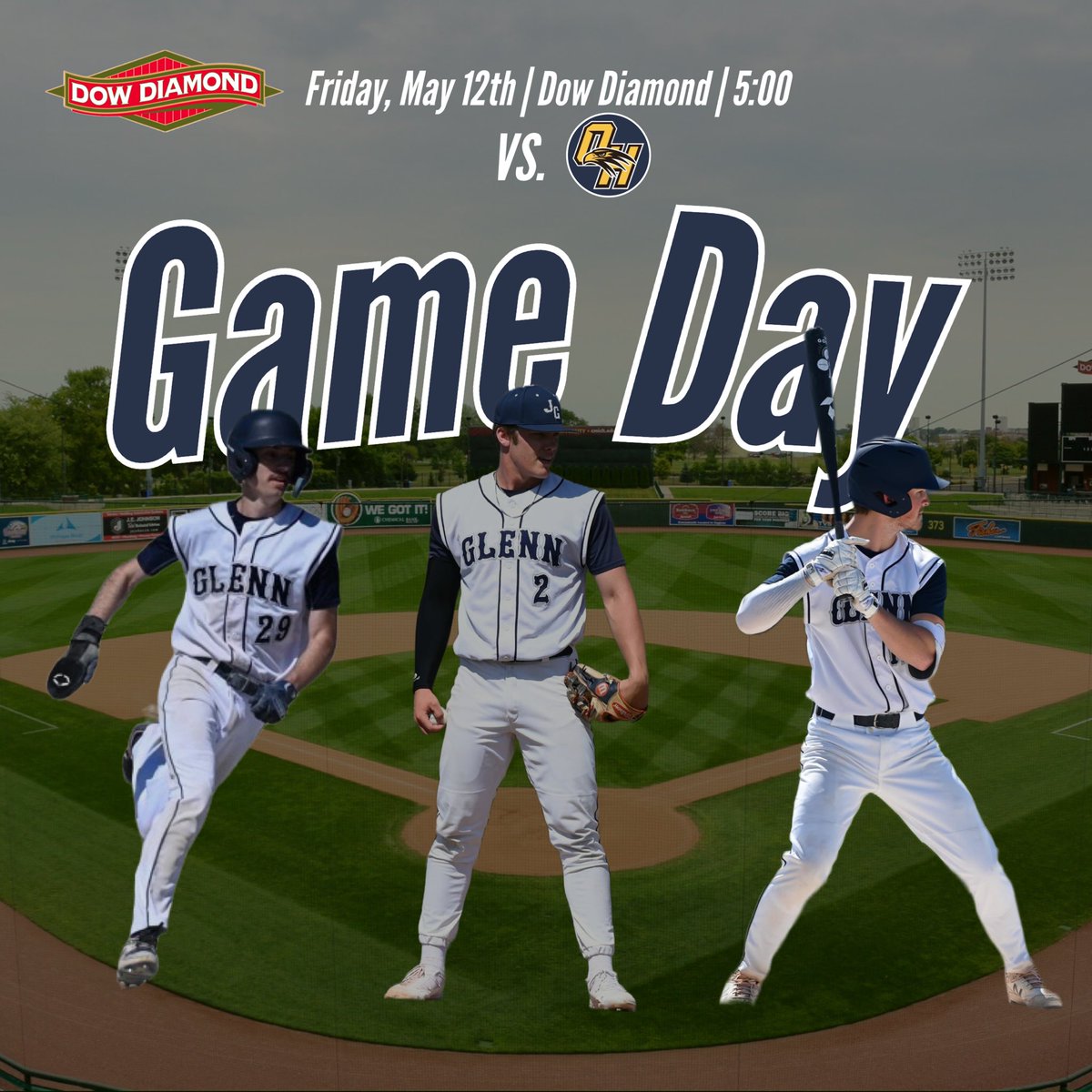 GAMEDAY

🆚Ogemaw Heights / Tawas
⏰5:00
📍Dow Diamond