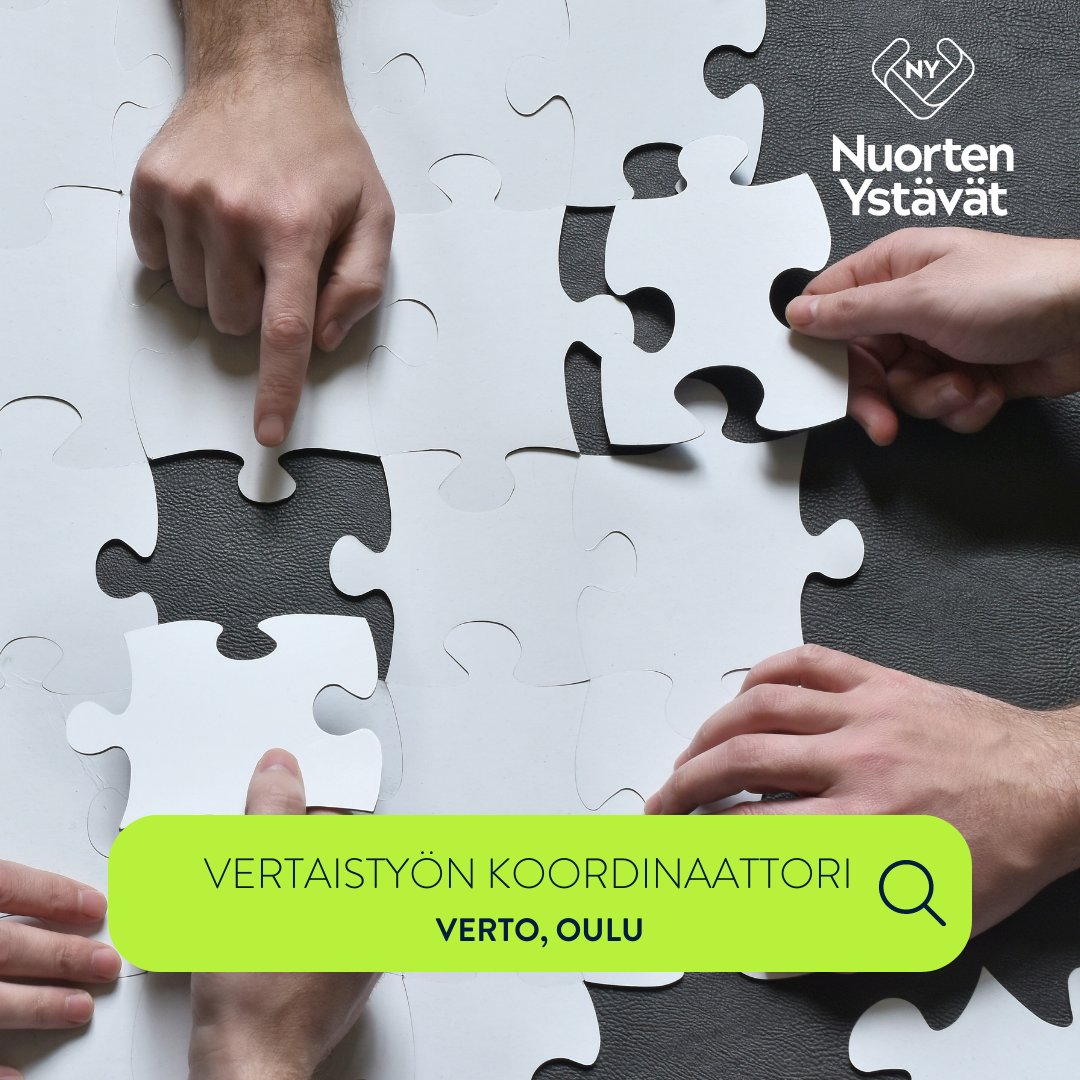 Hei sinä mielenterveys- ja päihdetyön ammattilainen, Vertossa on vertaistyön koordinaattorin paikka auki!
Lue lisää verkkosivuiltamme: nuortenystavat.fi/haemme_nyt/
#rekrytointi