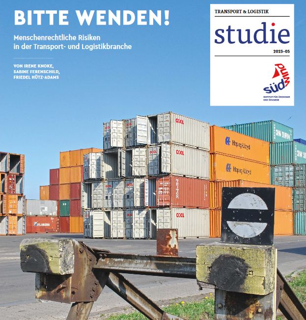 Suedwind_eV's tweet photo. Der Streik osteuropäischer Lastwagenfahrer in #Gräfenhausen brachte das Thema Arbeitsbedingungen im int. Güterverkehr in die Öffentlichkeit. 
Einen Überblick über menschenrechtl. Risiken in der Logistikbranche gibt unsere neue Studie "Bitte wenden":  https://t.co/hwV555wJLg (1/2) https://t.co/9uOELvJAtb