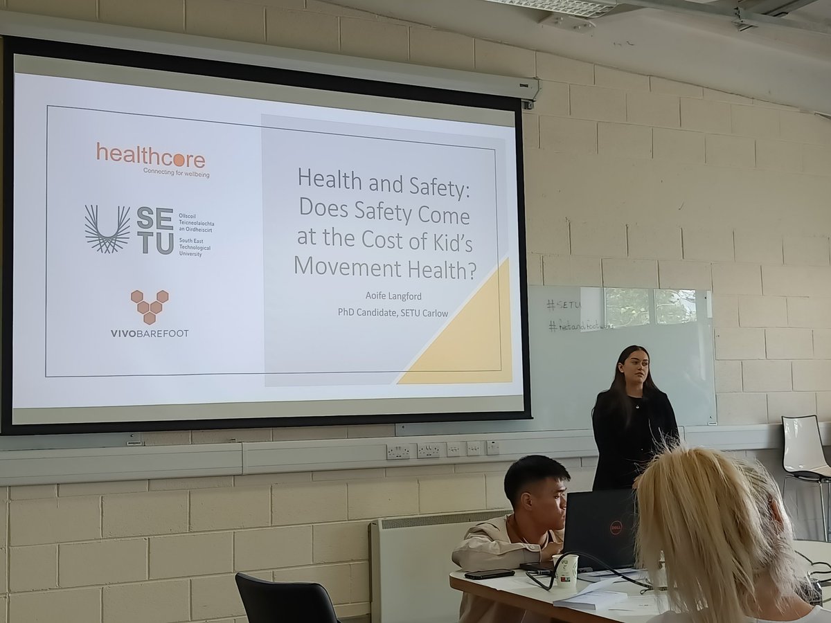 Kristian Jocher (@krisjocher) on Twitter photo <a href="/AoifeLangford/">Aoife Langford</a> taking a risk and looking at: Safe play and does it come at a cost to children's movement health?
<a href="/healthcore_SETU/">SETU healthCORE</a> <a href="/SETU_CWScience/">SETUCarlowScienceandhealth</a> <a href="/SETU_Research/">SETU_Research, Innovation and Impact</a> <a href="/CentreEric/">Enterprise & Research Incubation Centre</a> <a href="/peterfrancis_ie/">Peter Francis</a> #SETU #feetandfootwear <a href="/AoifeLangford/">Aoife Langford</a> taking a risk and looking at: Safe play and does it come at a cost to children's movement health?
<a href="/healthcore_SETU/">SETU healthCORE</a> <a href="/SETU_CWScience/">SETUCarlowScienceandhealth</a> <a href="/SETU_Research/">SETU_Research, Innovation and Impact</a> <a href="/CentreEric/">Enterprise & Research Incubation Centre</a> <a href="/peterfrancis_ie/">Peter Francis</a> #SETU #feetandfootwear