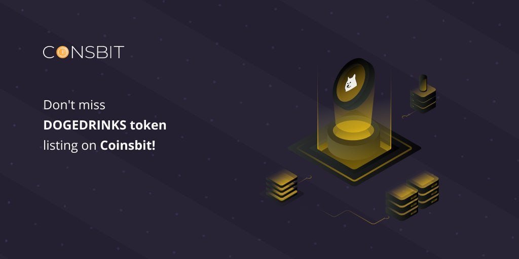 DogeDrinksBSC's tweet photo. 🔥 Don't miss DogeDrinks token listing on Coinsbit! 🔥

💥 Dear users, we are glad to inform you that DDrinks (https://t.co/HWe2M2LP0S) token will be available on Coinsbit (https://t.co/5wBCnpav9M) on 13.05.2023! https://t.co/SNgwh0CGha