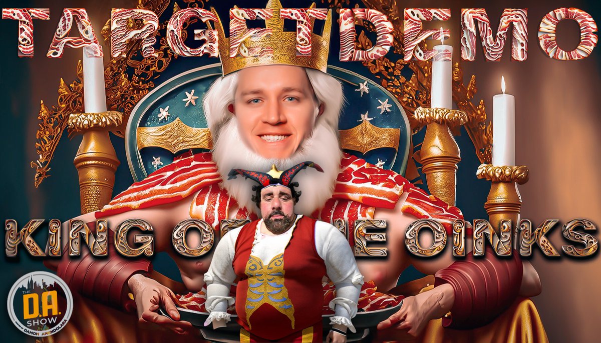 DamonAmendo's tweet photo. It’s a Target Demo Friday. Let us know:
🐷 Where you are
🐷 How you’re listening
🐷 If you consider Boyle “King Bacon”
I’ll read them at 9:40a ET. #OinkTheClown #GentlemansRoomba #GetPorked https://t.co/FZQfwIJr3d