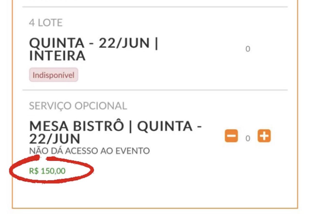 juliolossiof's tweet photo. Que o São João movimenta a economia, todo mundo sabe! 

Mas quem vai sair rico mesmo desse SJ é o dono do camarote. Inventou agora até VENDA ANTECIPADA DE BISTRÔ! 
E já começa por R$ 150,00!

Alô, Jamaica! Chegou um concorrente pra ganhar mais dinheiro que tu esse ano, viu?🍖🤣🤣 https://t.co/v7LqPAgCP8