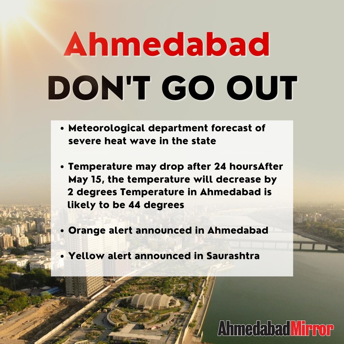 ahmedabadmirror's tweet photo. Ahmedabad DON'T GO OUT
#amdavad #summer #heatwave #temperature #HeatWaveChallenge #Saurashtra #AhmedabadHeat2023 #new #viral #viralnews #ahmedabadmirror #ahmedabadmirrorofficial #newspaper #breakingnews #englishnewspaper #ahmedabad #gujarat #india #trending #facebook https://t.co/qjcmpc4cte
