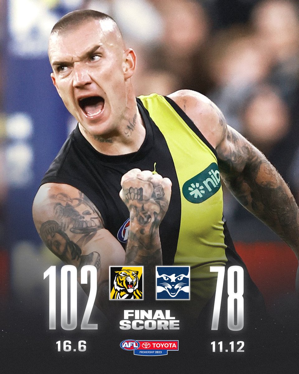 AFL's tweet photo. A massive result for @richmond_fc! 

#AFLTigersCats https://t.co/fLFRkUwJOa