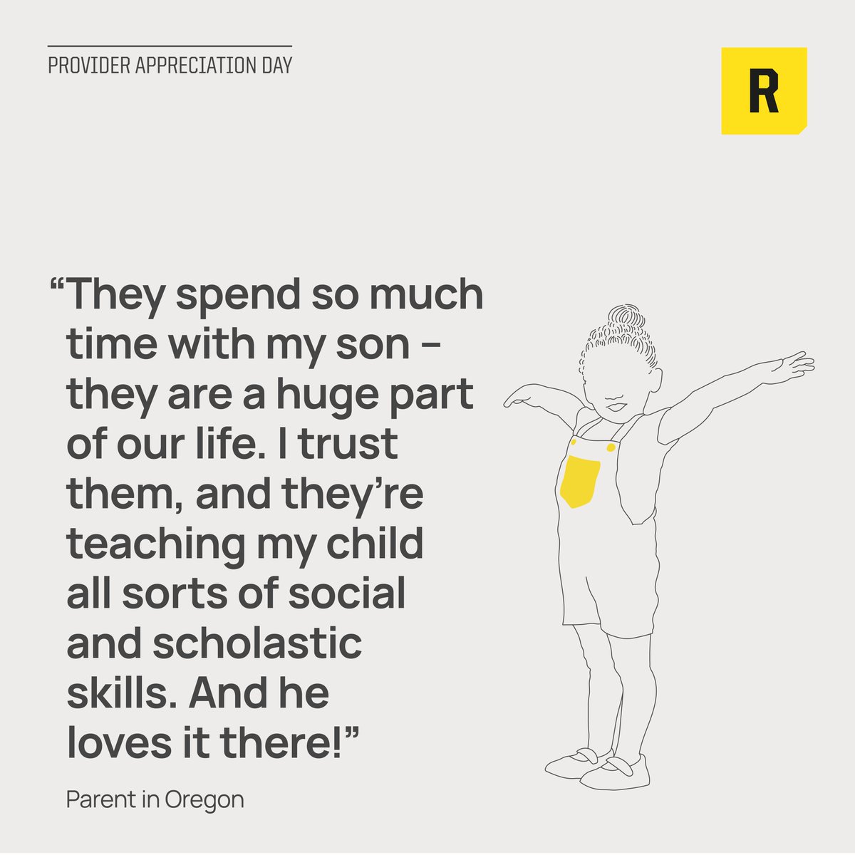 RT @RapidSurvey: Happy Provider Appreciation Day! 🎉🎈Here’s why RAPID Survey parents say their child care providers are special. What do you appreciate about the provider(s) in your life? 

#ProviderAppreciationDay #ThankYouChildCare