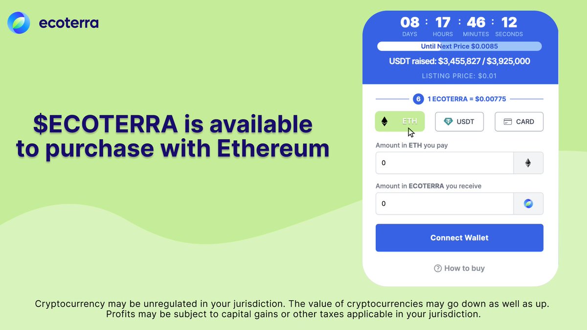 ecoterraio's tweet photo. 🚀 Optimism over the #Shapella upgrade pushed ETH/USD to 11-month highs of around $2,100s in April

But now, $ETH is relatively stable around mid-$1,800 💰 

Don't forget, you can buy $ECOTERRA with $ETH on our website. Join the #Presale now ⬇️

https://t.co/1fYkPOsPYG https://t.co/8BQ8HQbi0I