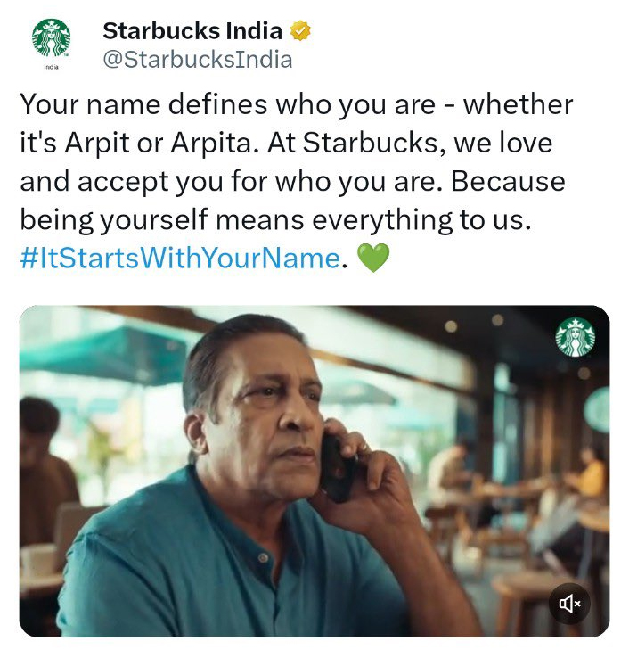 MissMajhub's tweet photo. Dear @StarbucksIndia, if you hav guts then create the same video on Salim-Salma #BoycottStarbucks https://t.co/oEj9PUh4dw