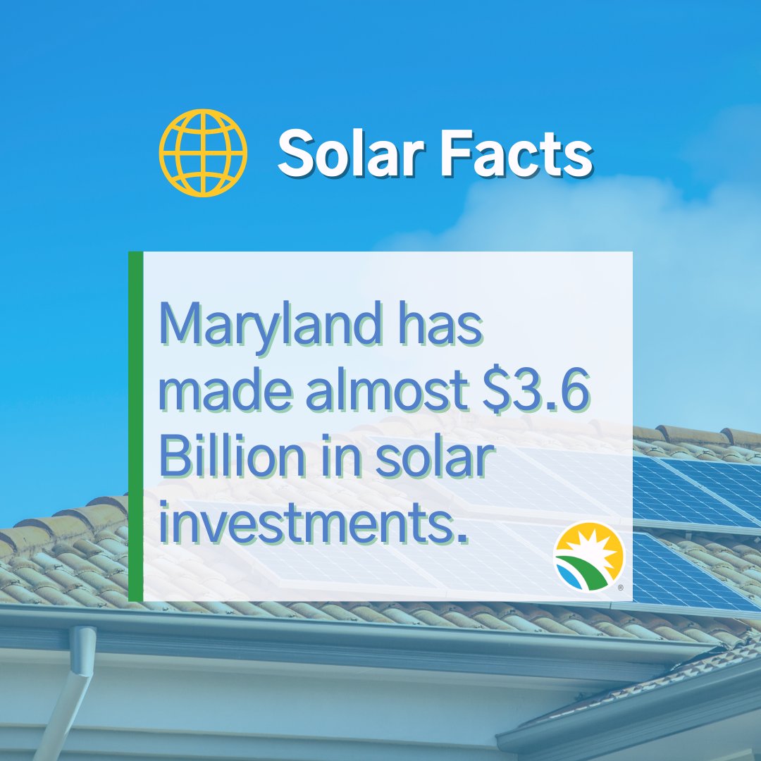 MCGreenBank's tweet photo. #DidYouKnow Maryland has made significant investments in solar panels and other solar solutions?
Thanks to #SolarFactFriday, now you know!
Thinking of going #solar? Visit our website, https://t.co/xlL7Bbtrdl, to learn more! #MontgomeryCounty. https://t.co/FL4rpTT4FL